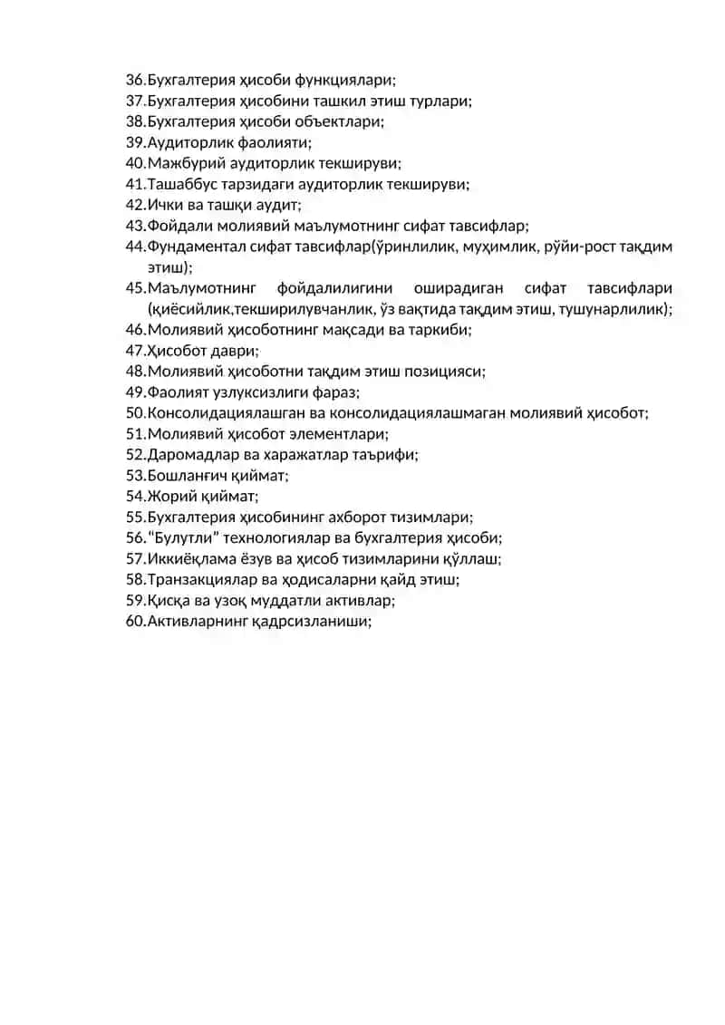 "Бизнесда бухгалтерия ҳисоби" 2