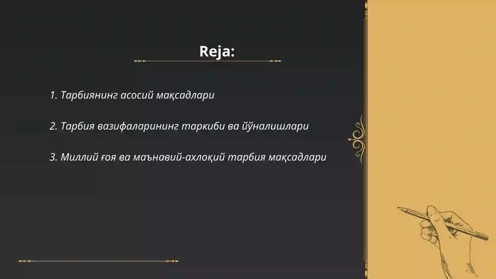 Тарбия мақсад ва вазифалар 2