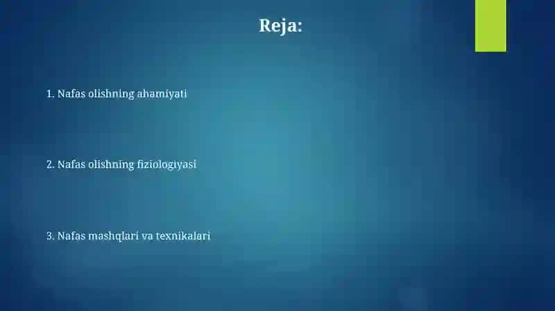 Nafas. Nafas olish 2