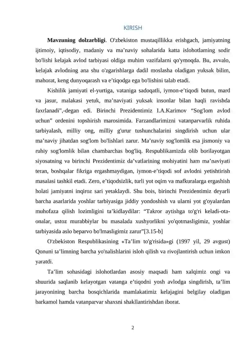 TARBIYAVIY ISHLAR JARAYONIDA XALQ OG`ZAKI IJODIDAN FOYDALANISH 2