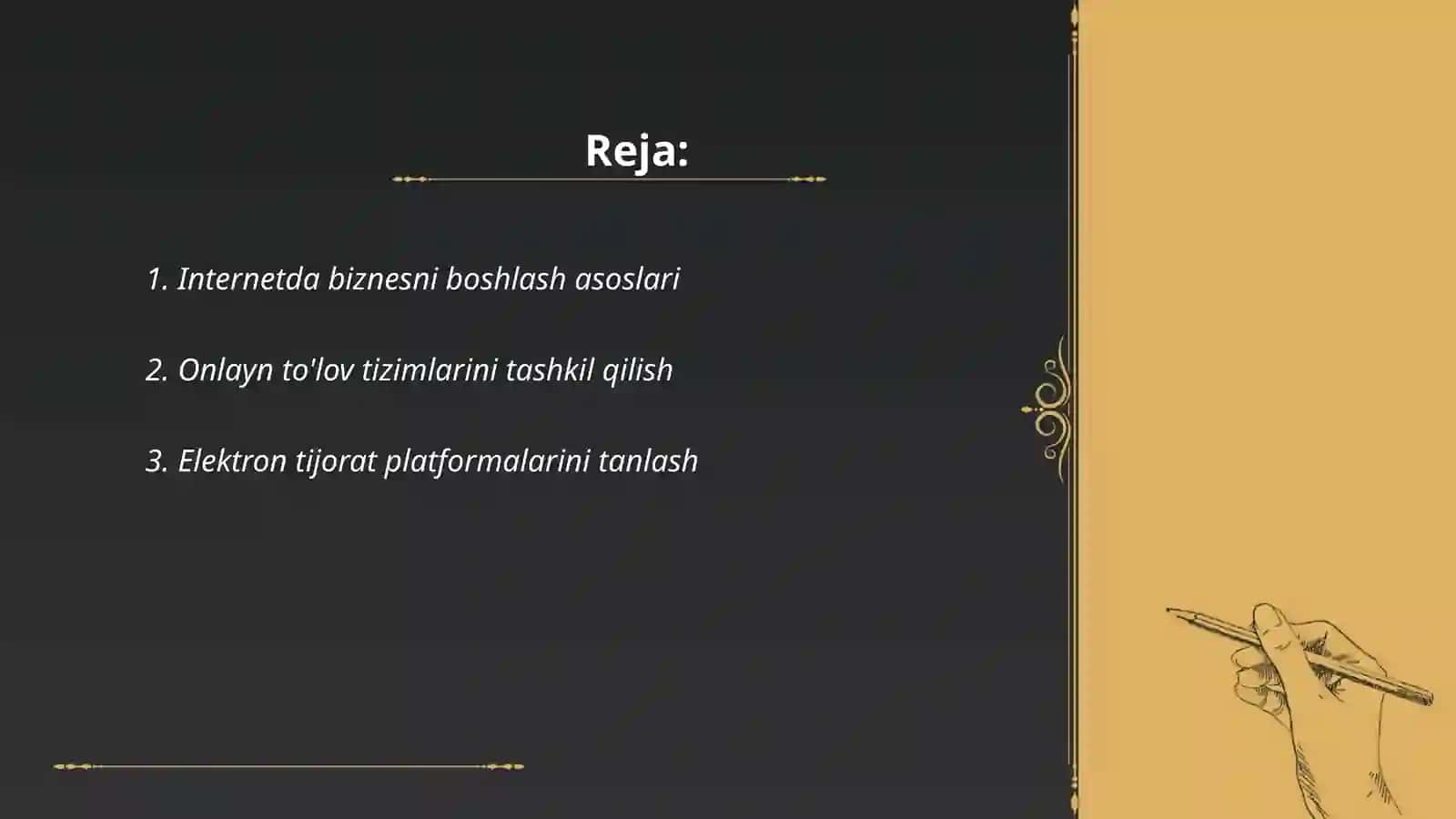 Internetda biznesni boshlash asoslari 2