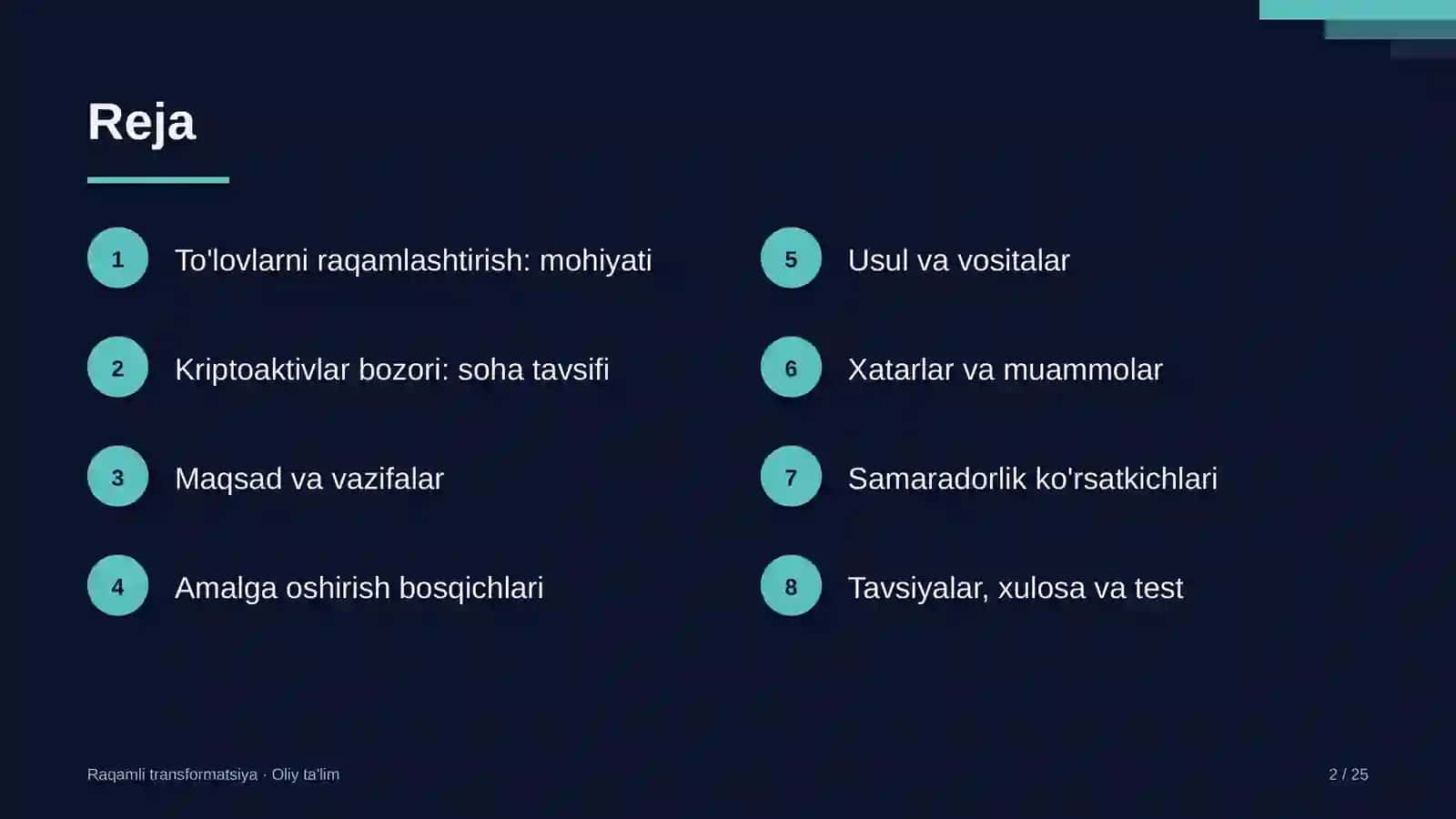 Kriptoaktivlar bozorida to'lovlarni raqamlashtirish 2