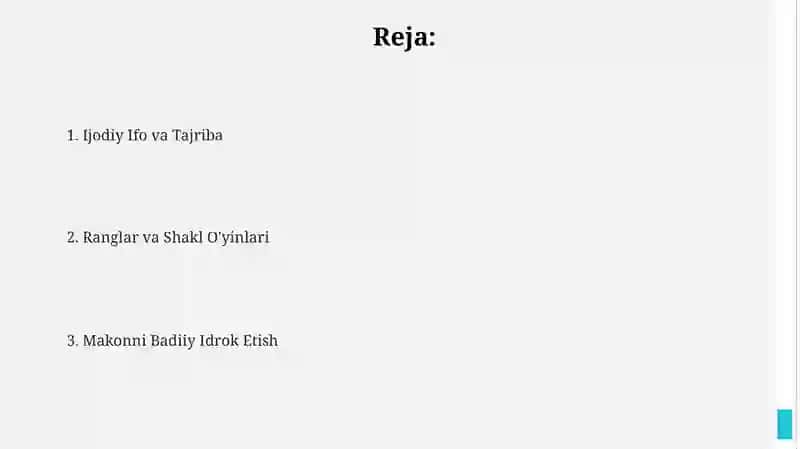 Materiallar bilan ishlash 2