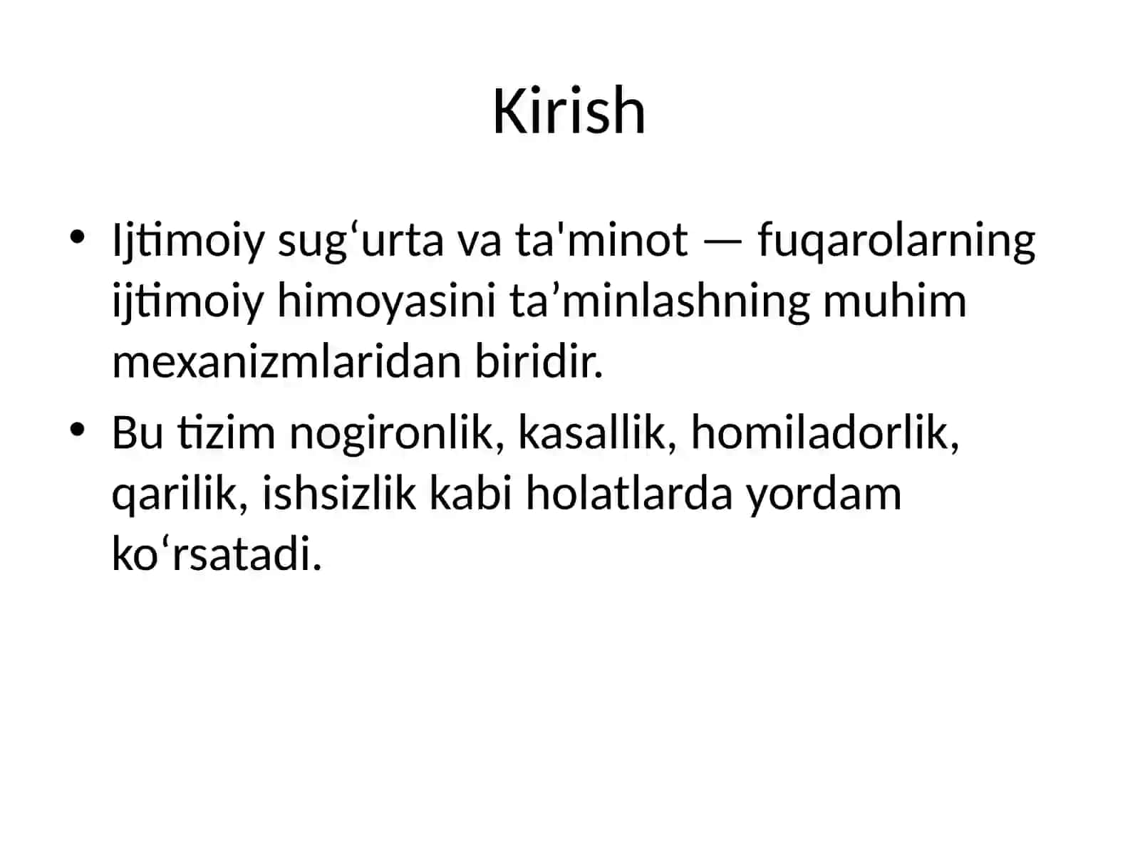 Ijtimoiy sug'urta va ijtimoiy ta'minot 2