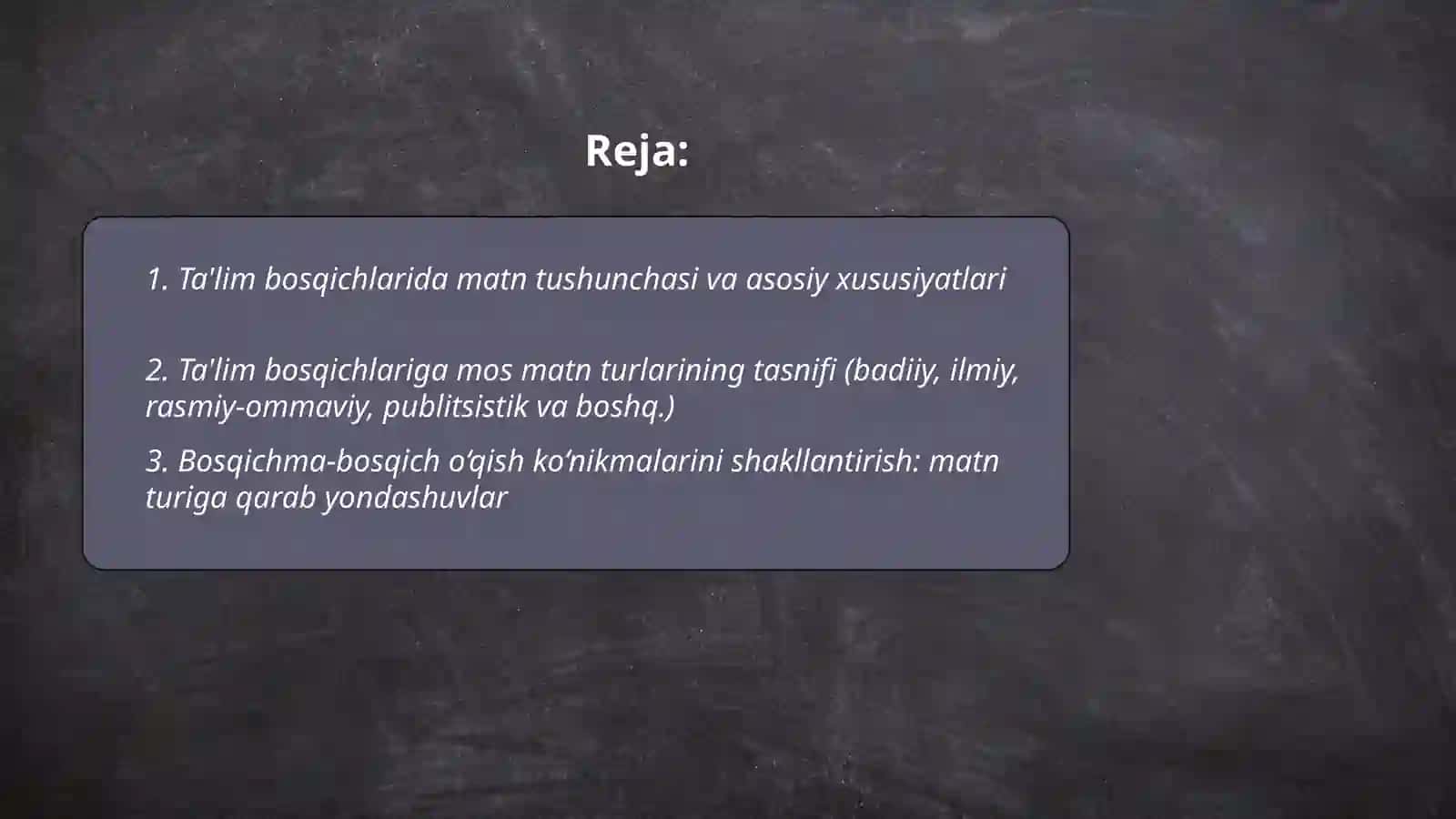 Ta'lim bosqichlarida matn va uning turlarini o'rgatish 2