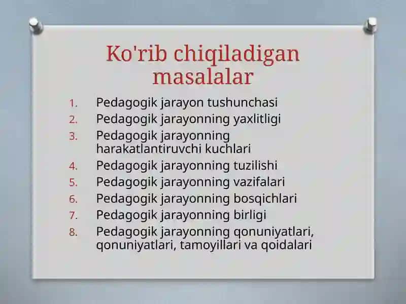 Pedagogik Jarayon 2