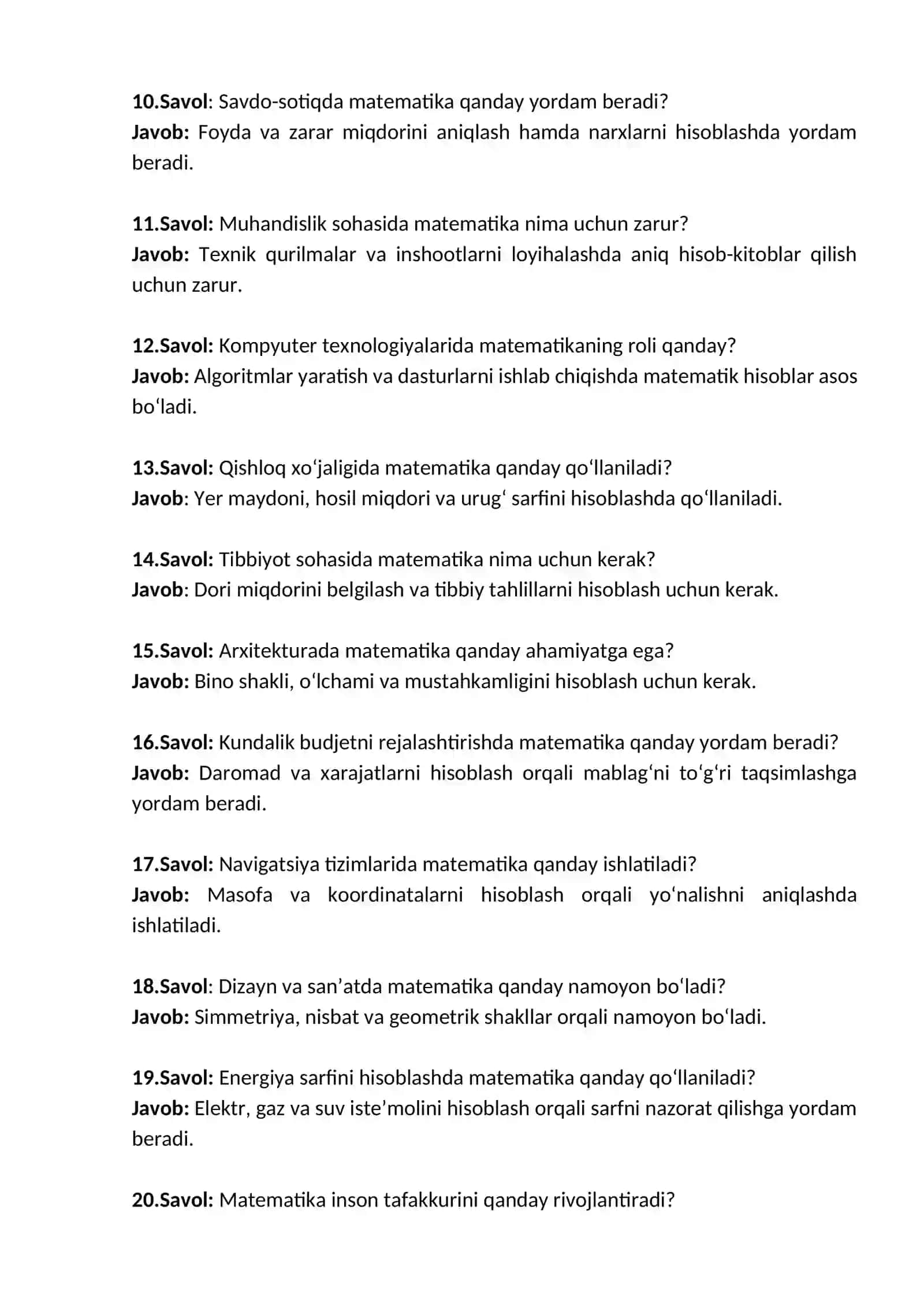 Matematika va hayot 2