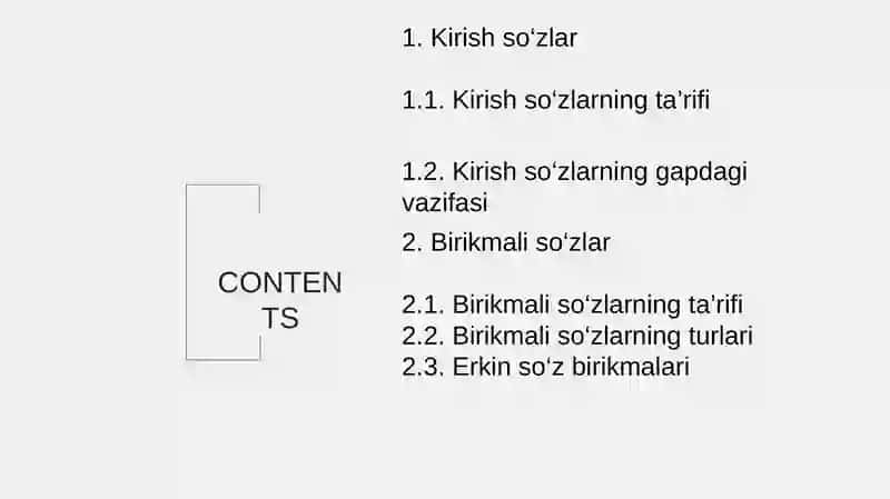 Kirish soʻzlar 2