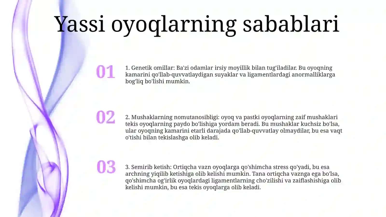 Yassi Iyoqlik Va Uning KelibChiqishSabablari 2