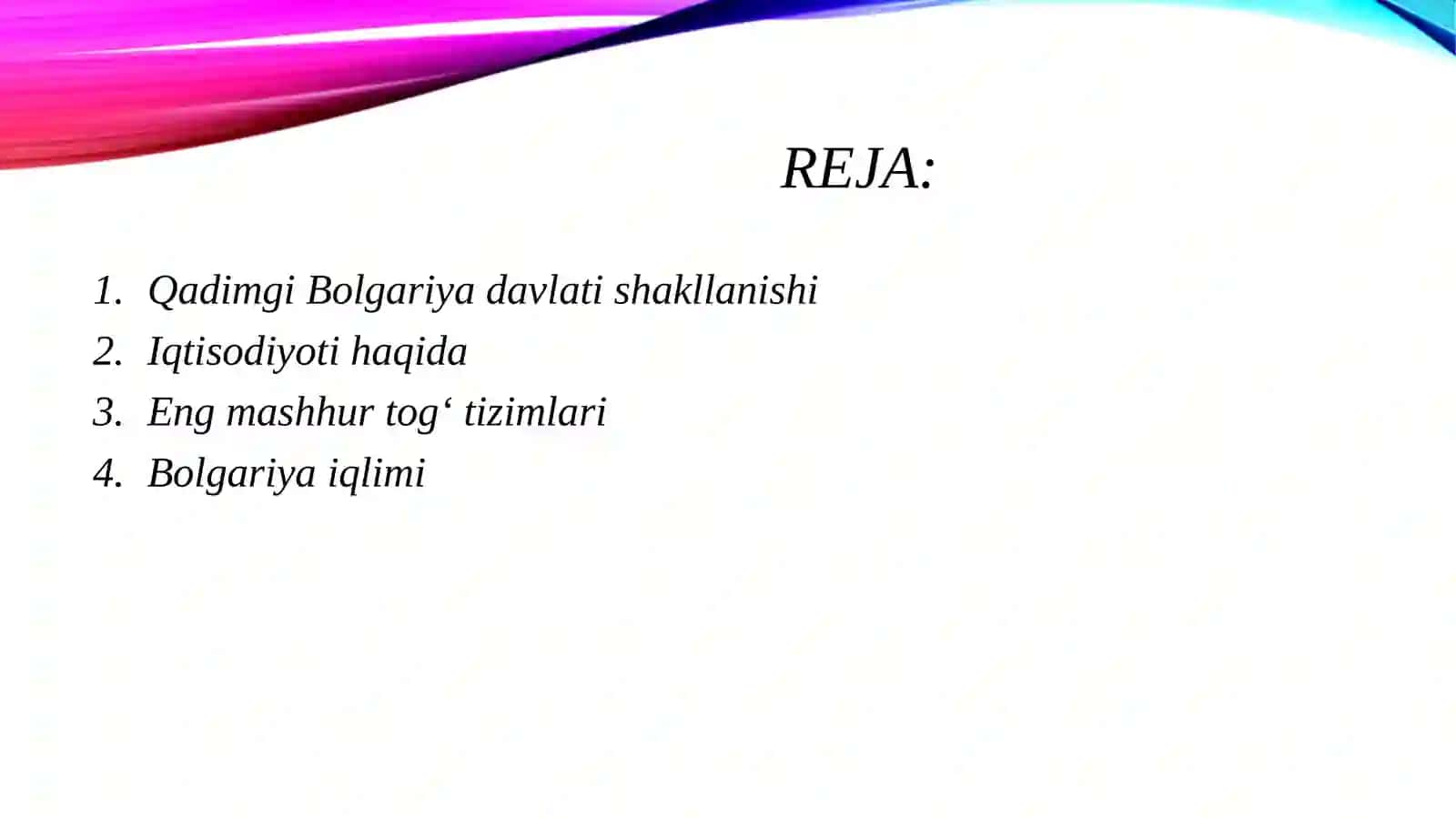 Bolgariya haqida 2