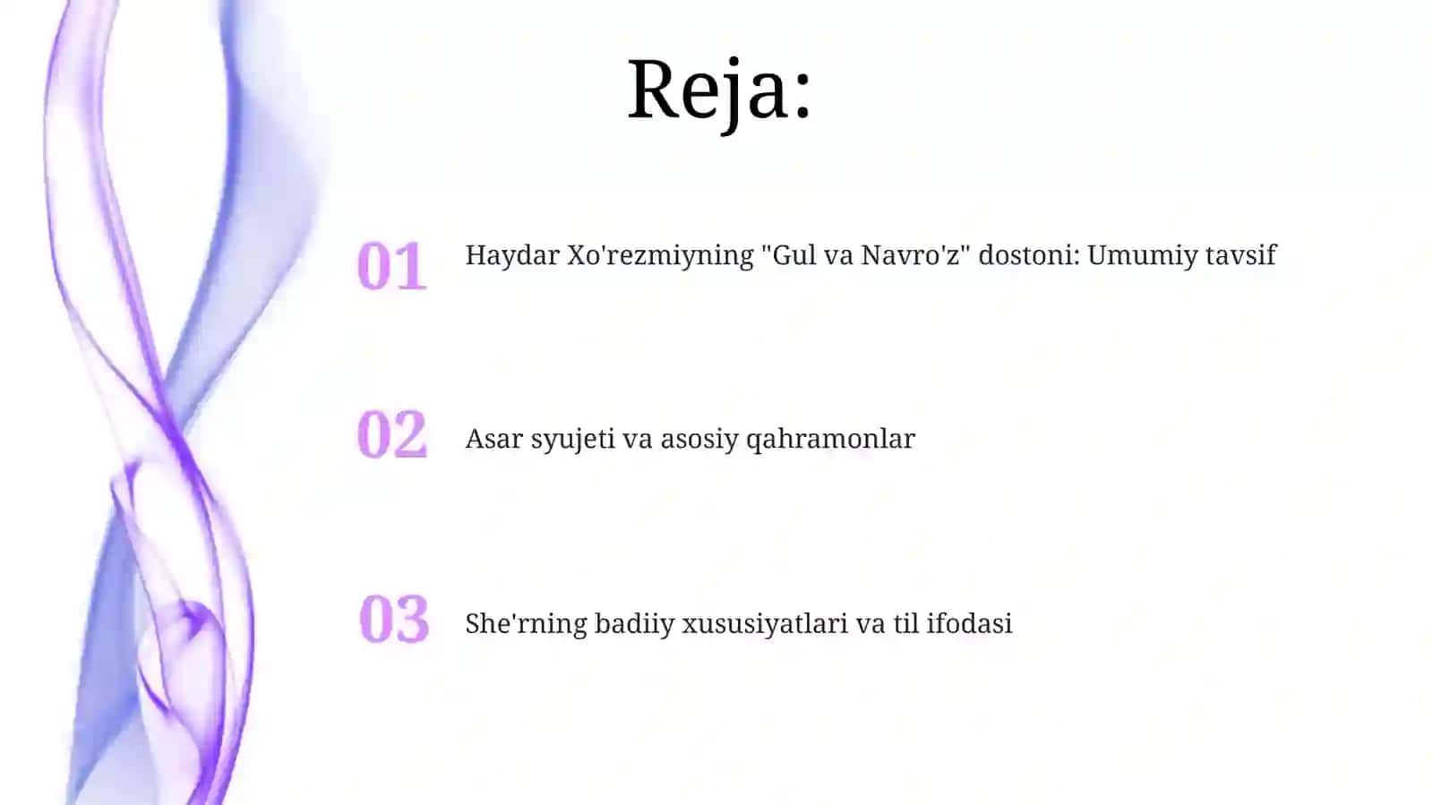 "Gul va Navroʼz"dostoni mundarijasi 2