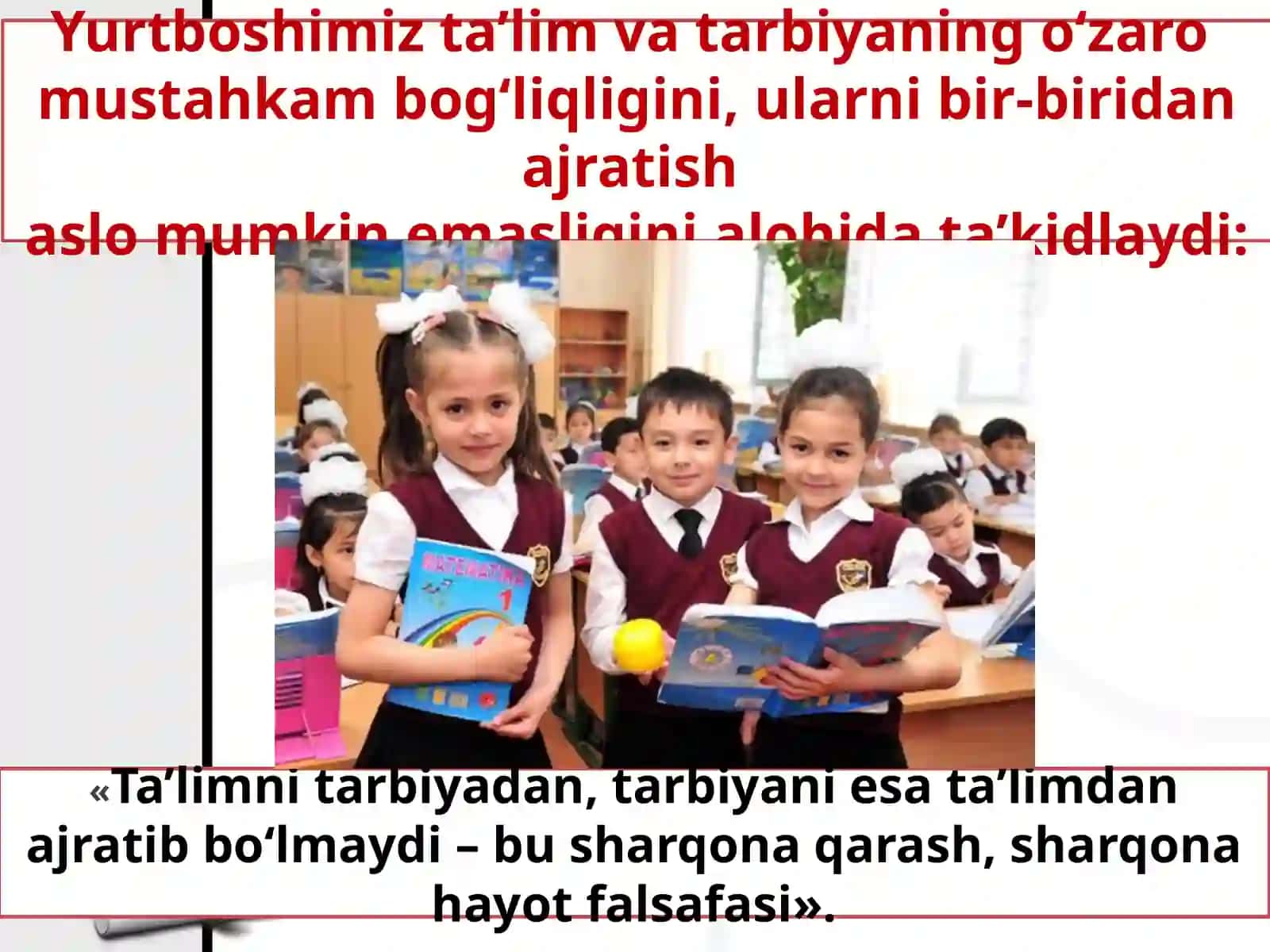 9-sinf MIG' Ta'lim va tarbiyaning uyg'unligi 2
