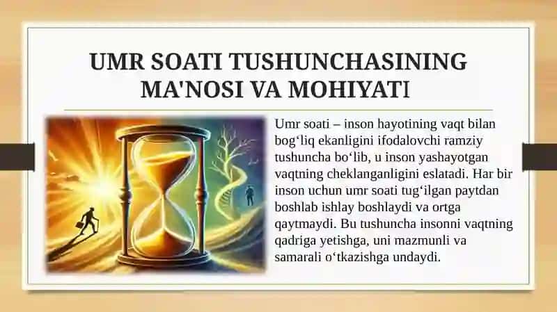 Umr soati tushunchasining ma'nosi va mohiyati 2
