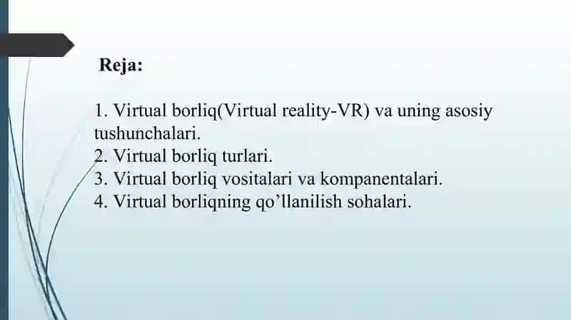 Virtual borliq ilovalar bilan ishlash 2