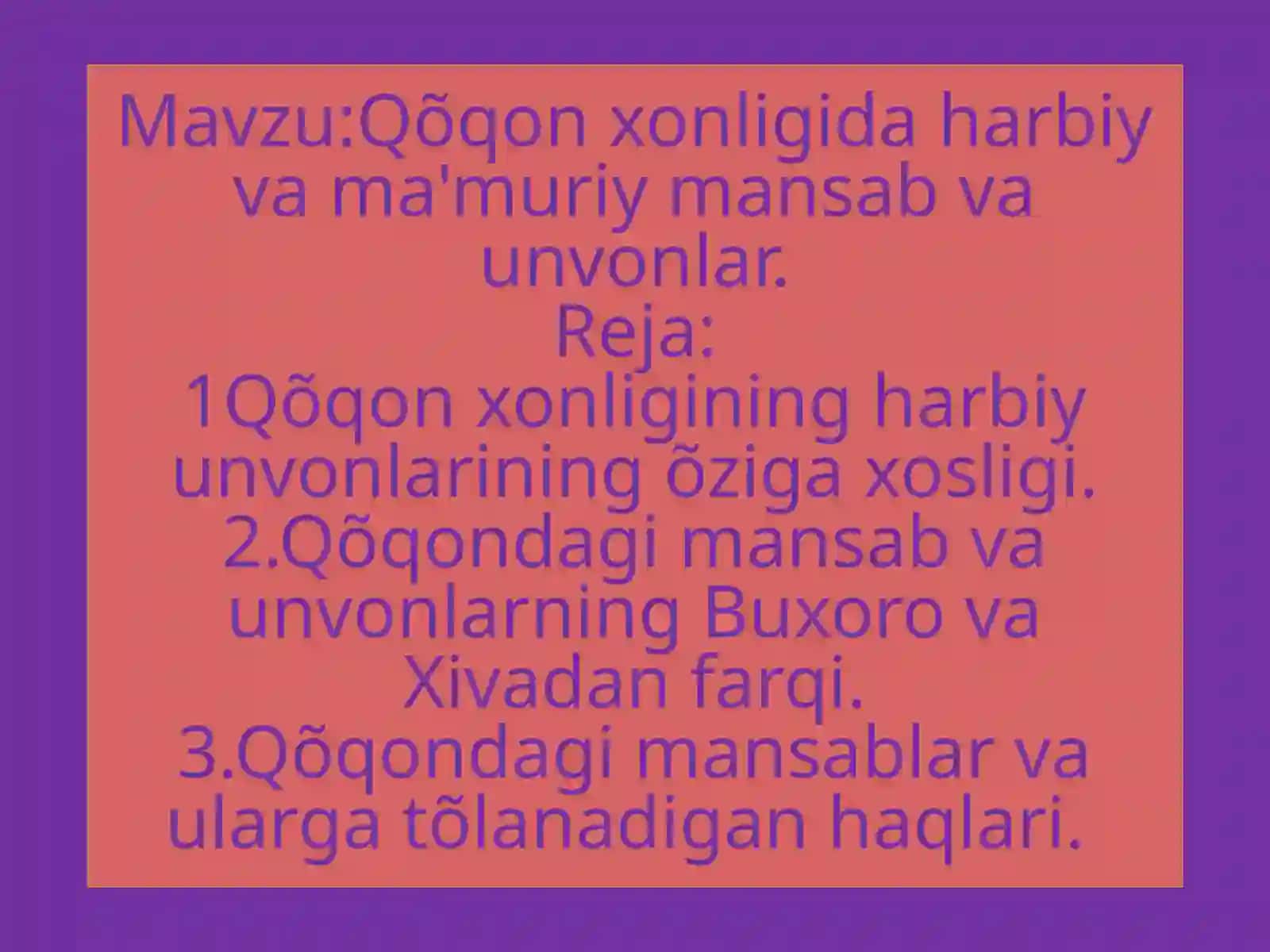 Qo'qonxonligi daharbiy va ma'muriy mansablar 2