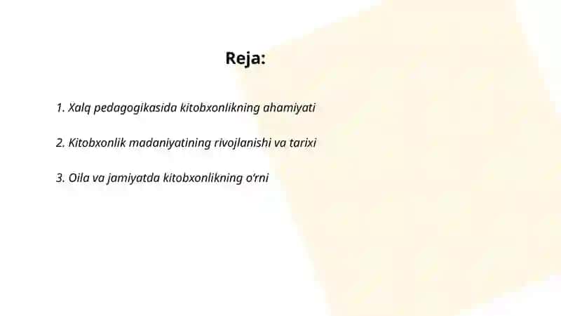 Xalq pedagogikasida kitobxonlik madaniyati 2