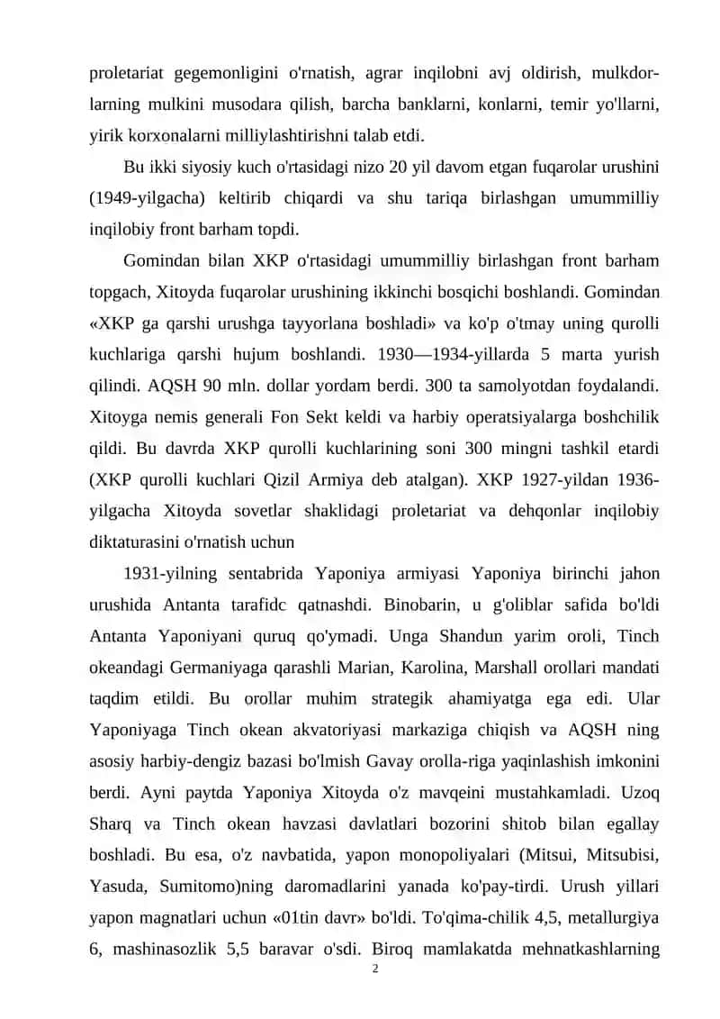 Xitoyda 30-may inqilobi va Xitoy jamiyatining ishtirok etishi 2