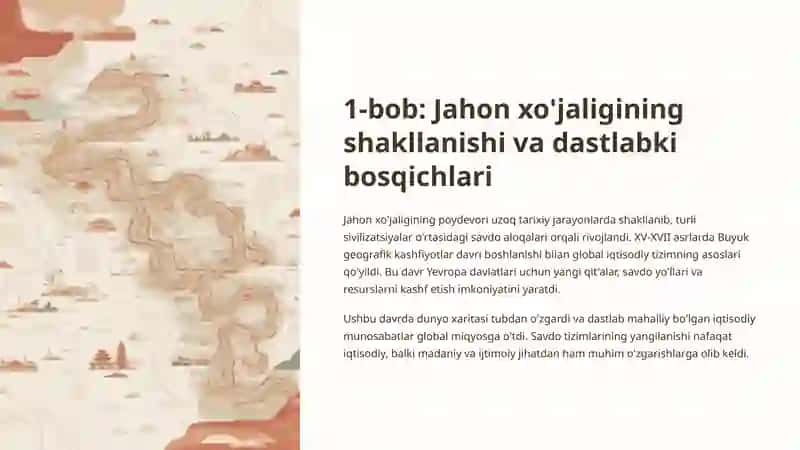 Jahon xo'jaligining rivojlanish bosqichlari 2