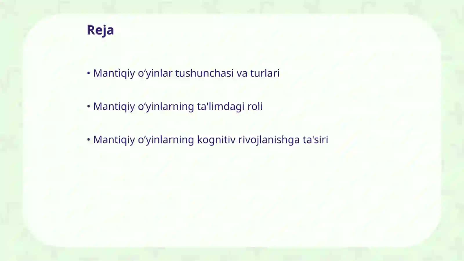Mantiqiy oʻyinlar va uning mazmuni 2