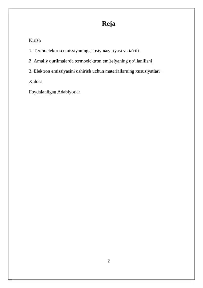 Termoelektron emissiya 2
