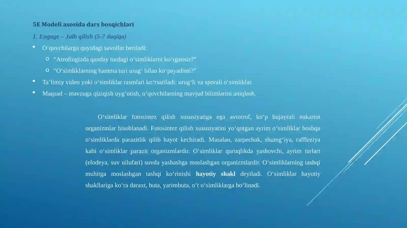 O‘simliklarning xilma-xilligi: Kirish 2