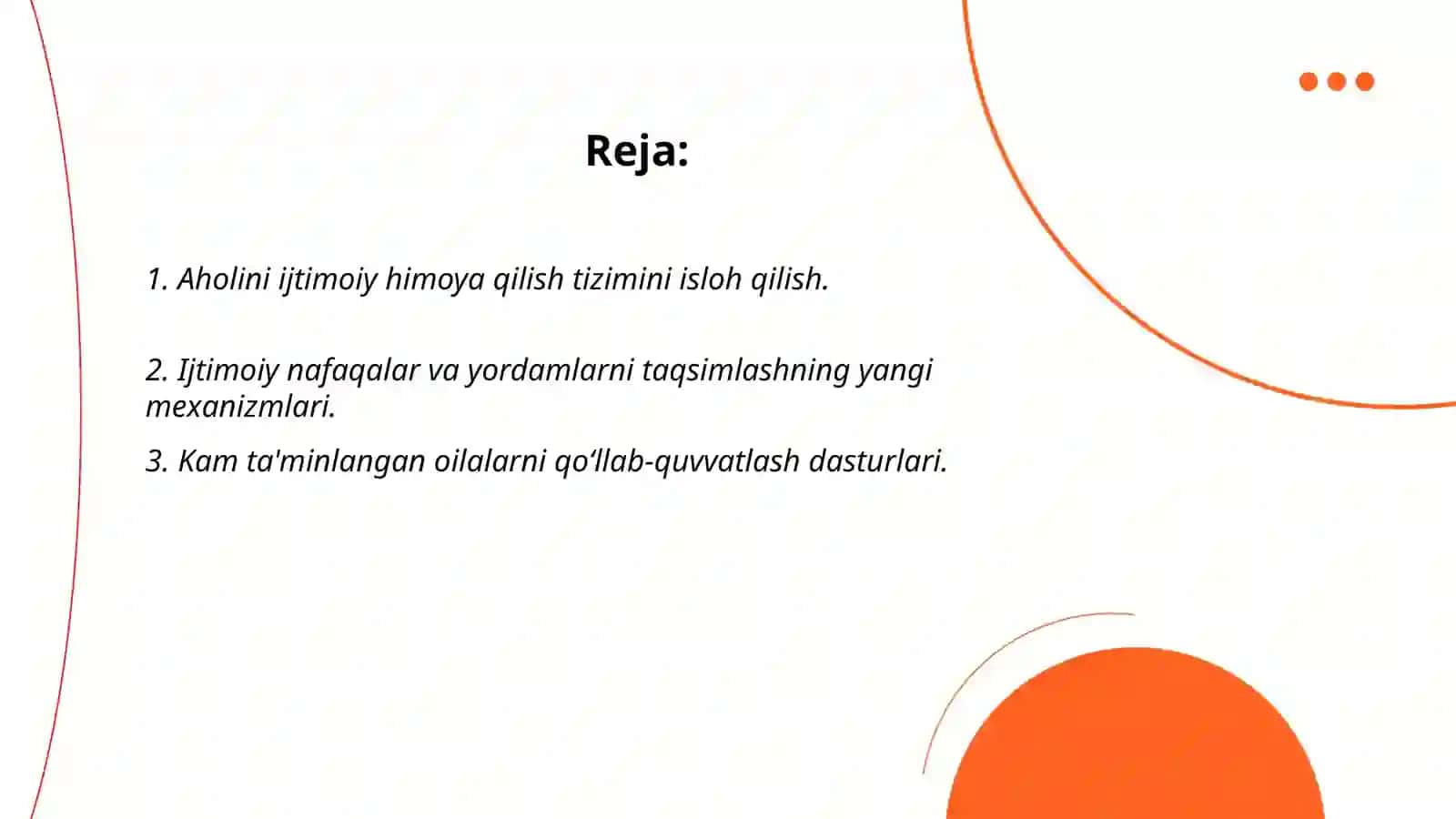 Aholini ijtimoiy himoya qilish borasida islohotlar 2