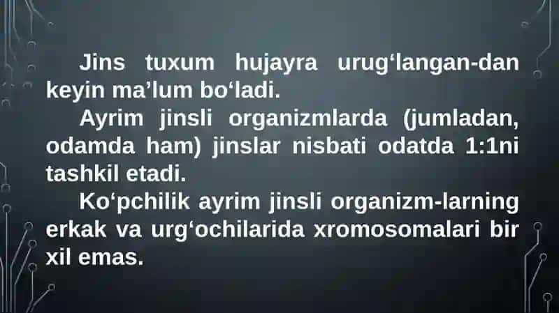 Xromosomalar va urug‘langanlik 2