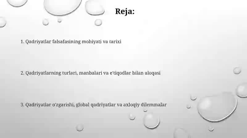 Qadriyatlar falsafasi 2