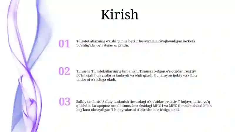 Timusdagi T Limfositlarning Yetilishi Jarayoni 2