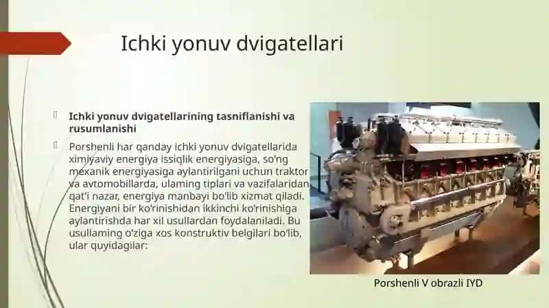 Ichki yonuvdavigatellariga TXK 2