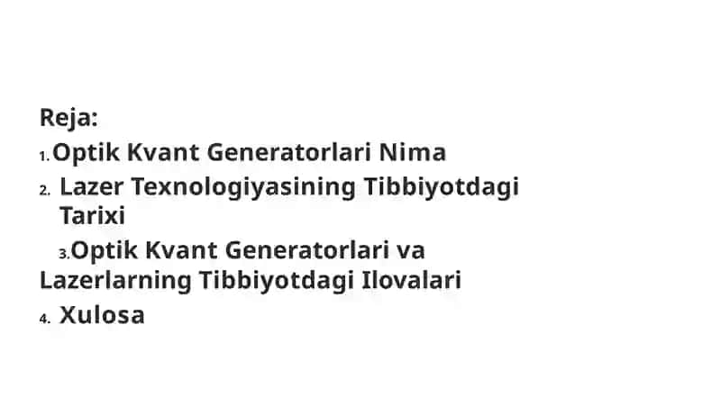 Optik Kvant Generatorlari va Lazerlar: Tibbiyotdagi Inqilob 2