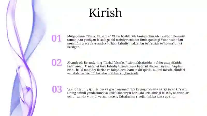 Beruniy Tarixi Falsafasi 2
