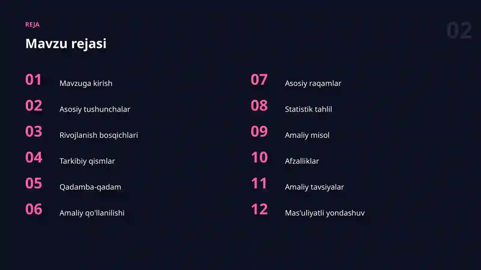 AI MA'LUMOTLAR BILAN ISHLASH 2