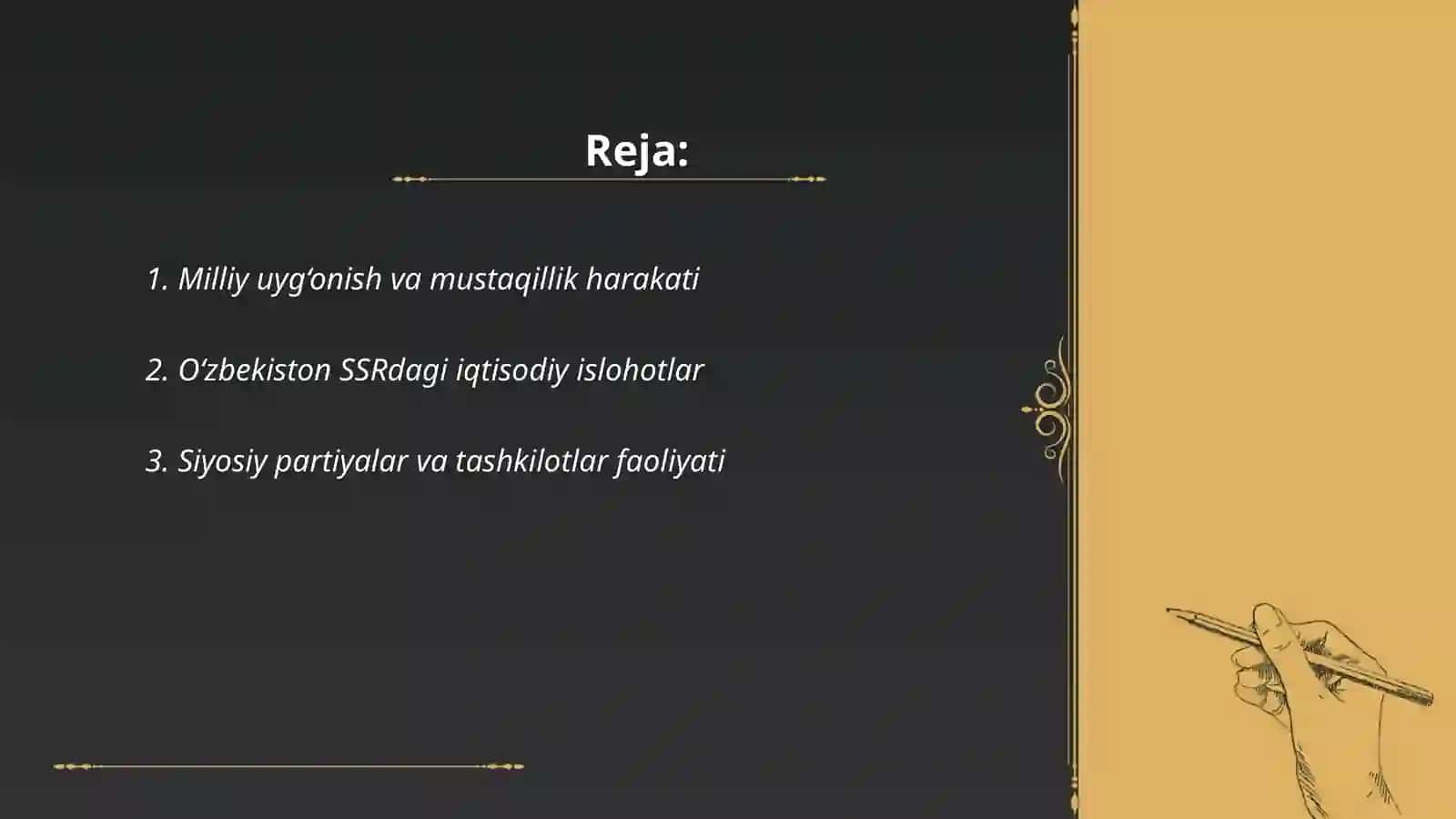 Ijtimoiy-siyosiy jarayonlar O‘zbekistonda 2