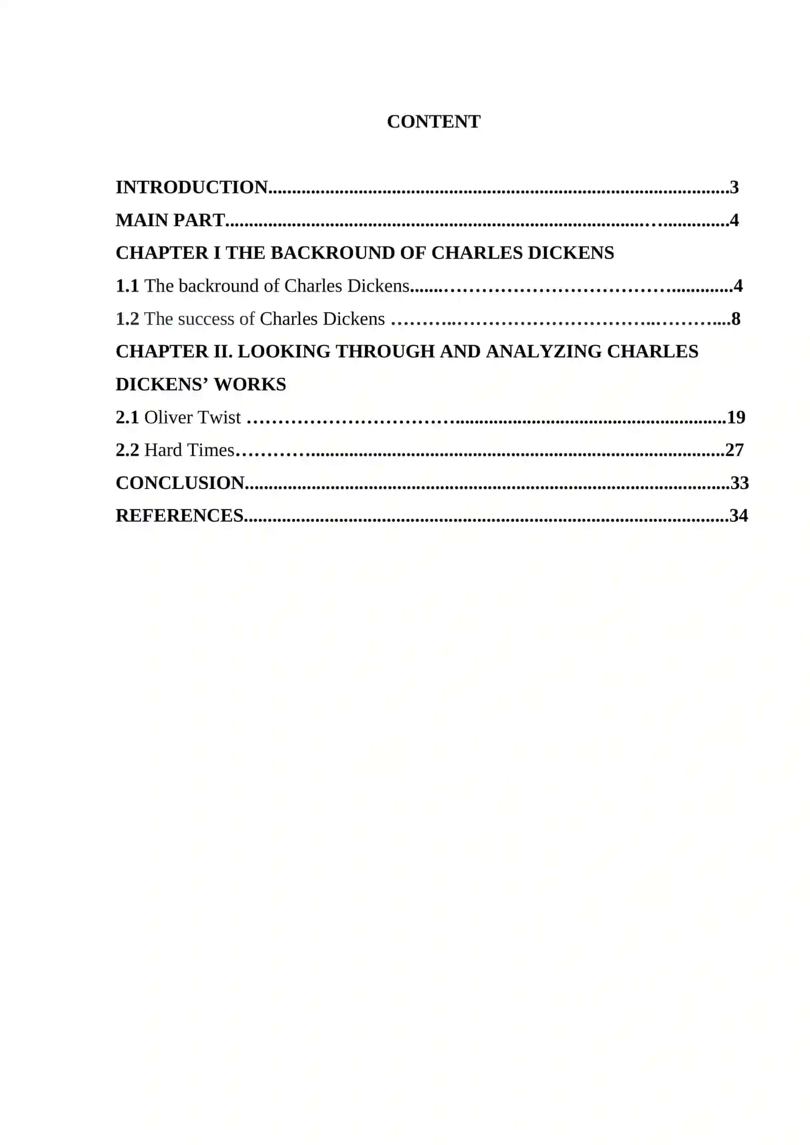 COURSE WORK: Personal life and Literary works of Charles Dickens 2