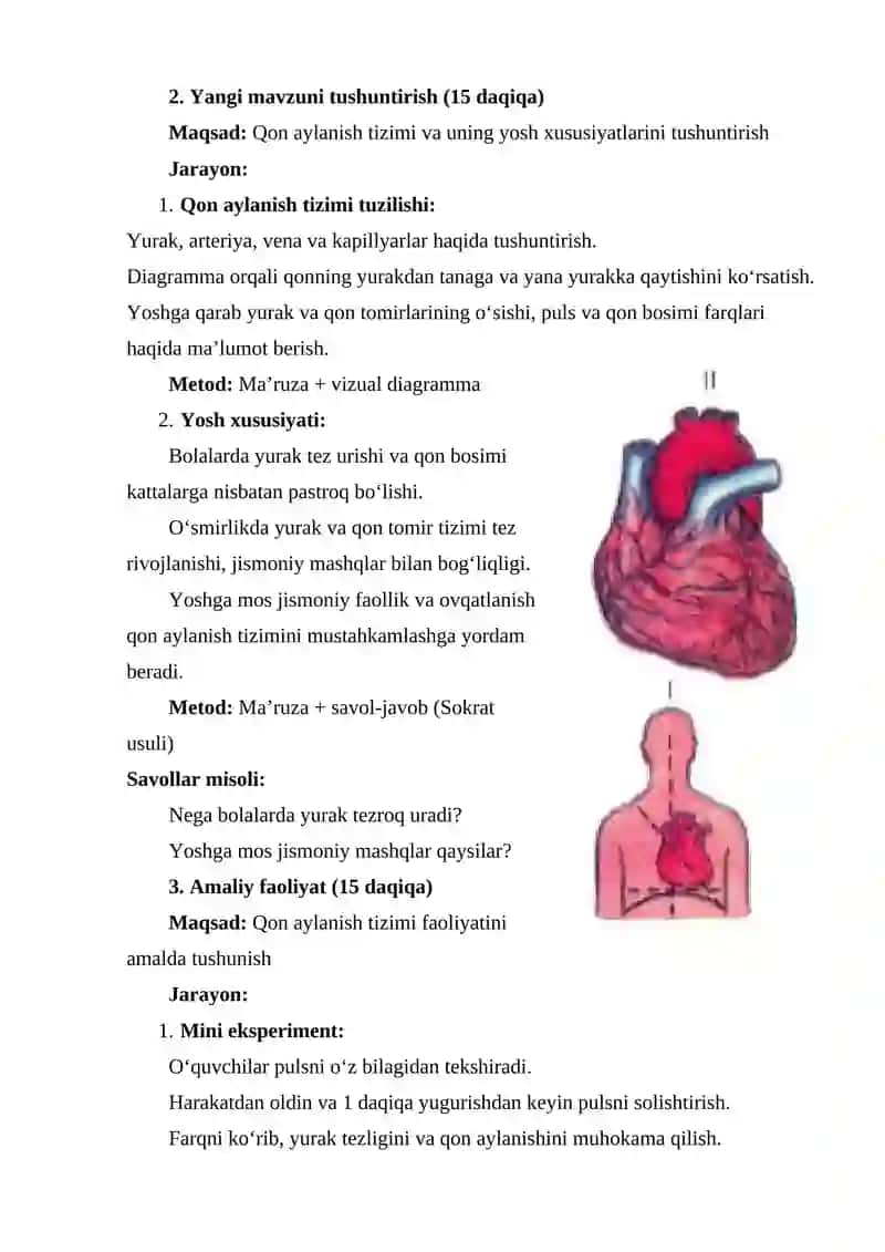 Qon aylanish tizimining yosh xususiyati va gigiyenasi 2