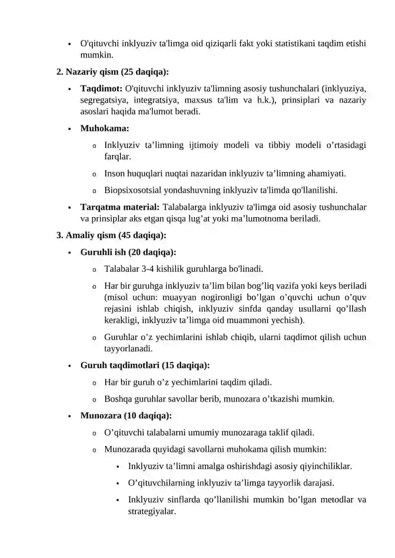 Inklyuziv ta’limning metodologik va nazariy asoslari 2