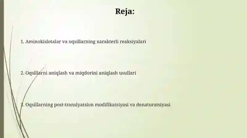 Aminokislotalar va oqsillarga xos reaksiyalar 2