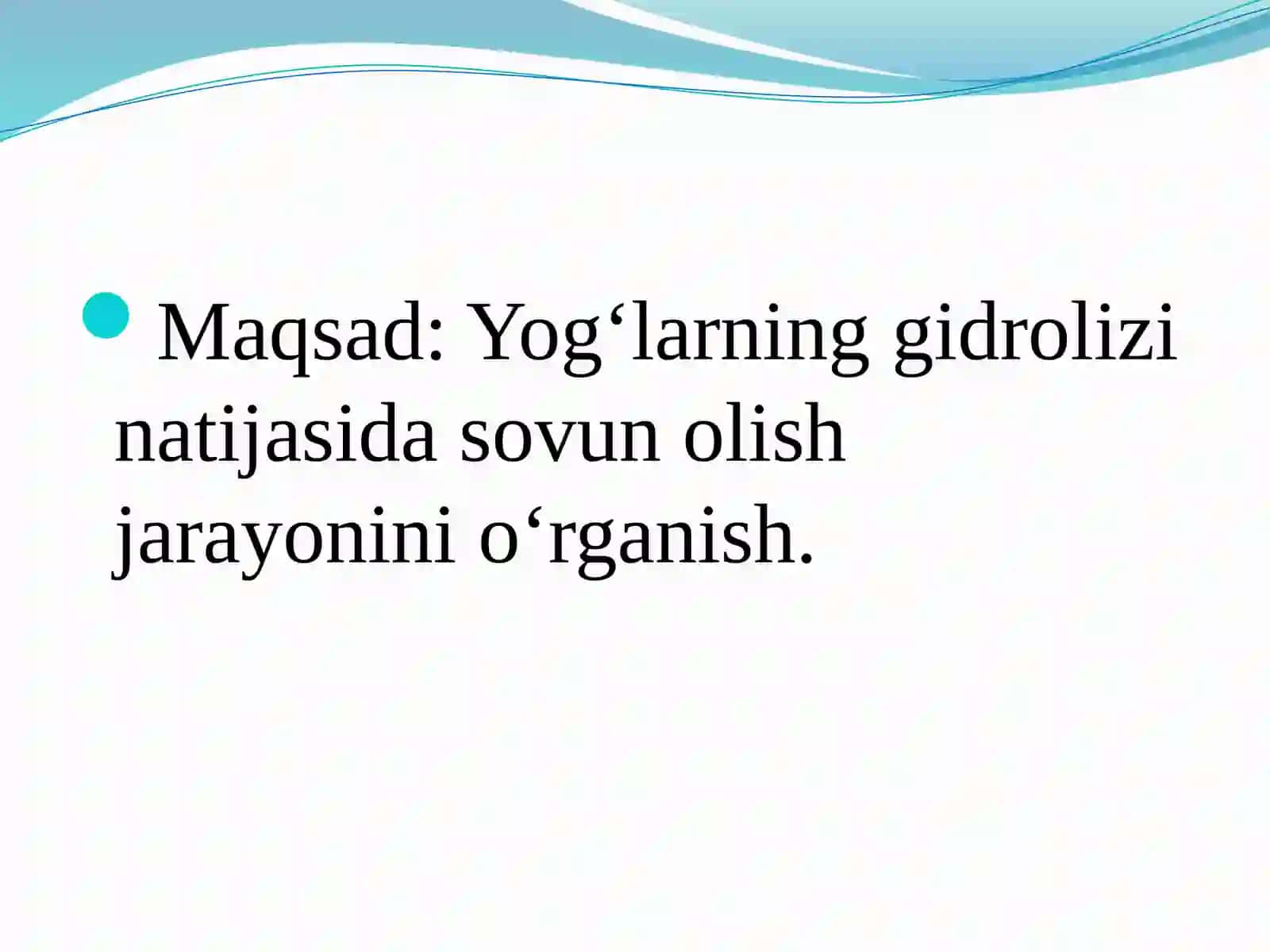 Sovun olish (gidroliz orqali) 2
