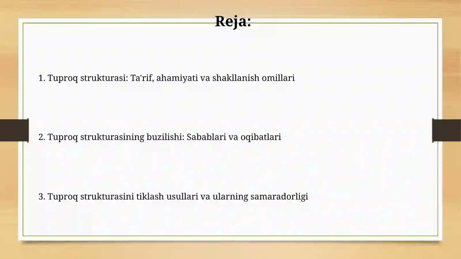 Tuproq strukturasi va unitiklanishyoʻllari 2