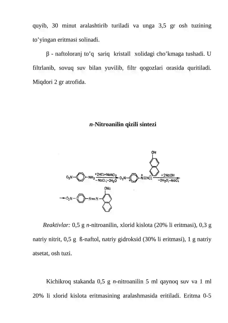 P- Nitro Atsetelinid Sintezi 2