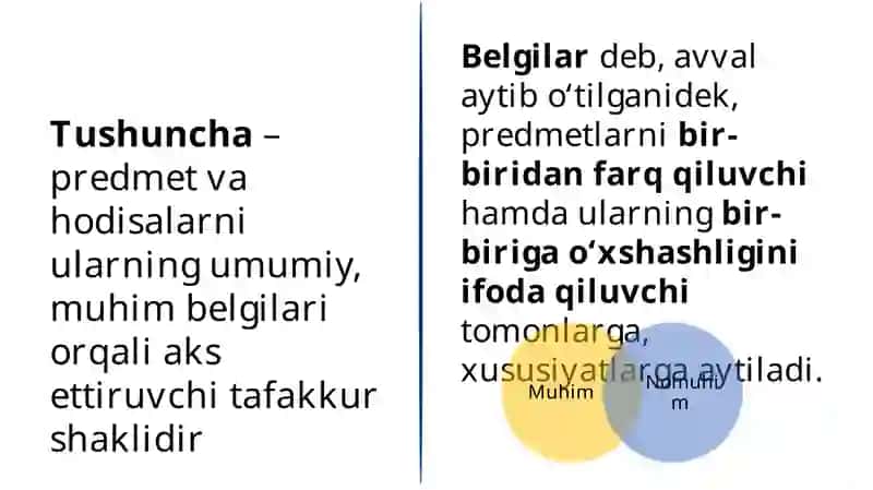 Tafakkur shakllari: tushuncha, hukm va xulosa 2