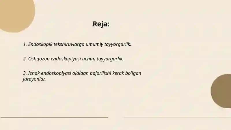 Bemorlarni laborator va instrumental tekshiruvlarga tayyorlash 2