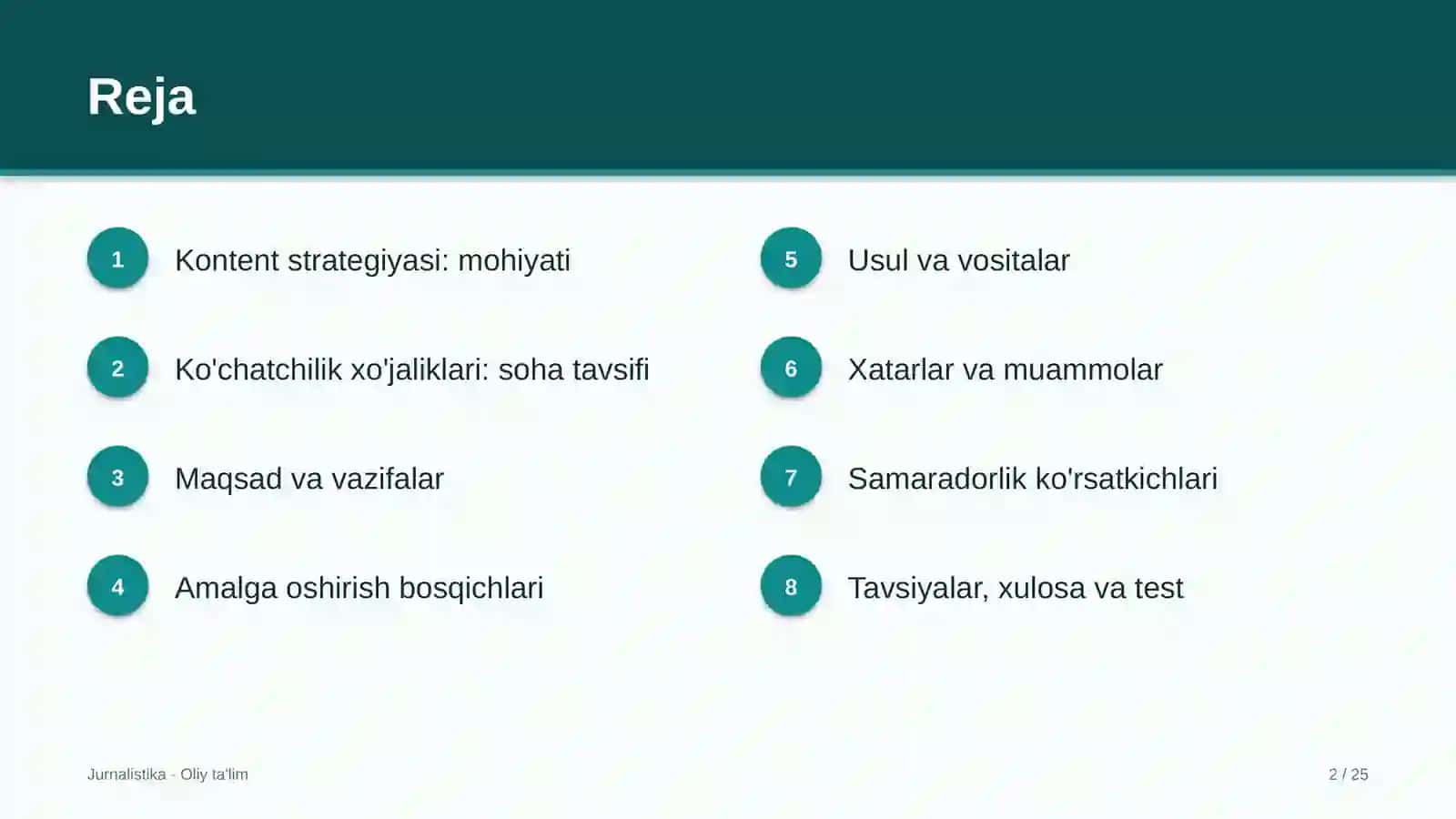 Ko'chatchilik xo'jaliklarida kontent strategiyasi 2