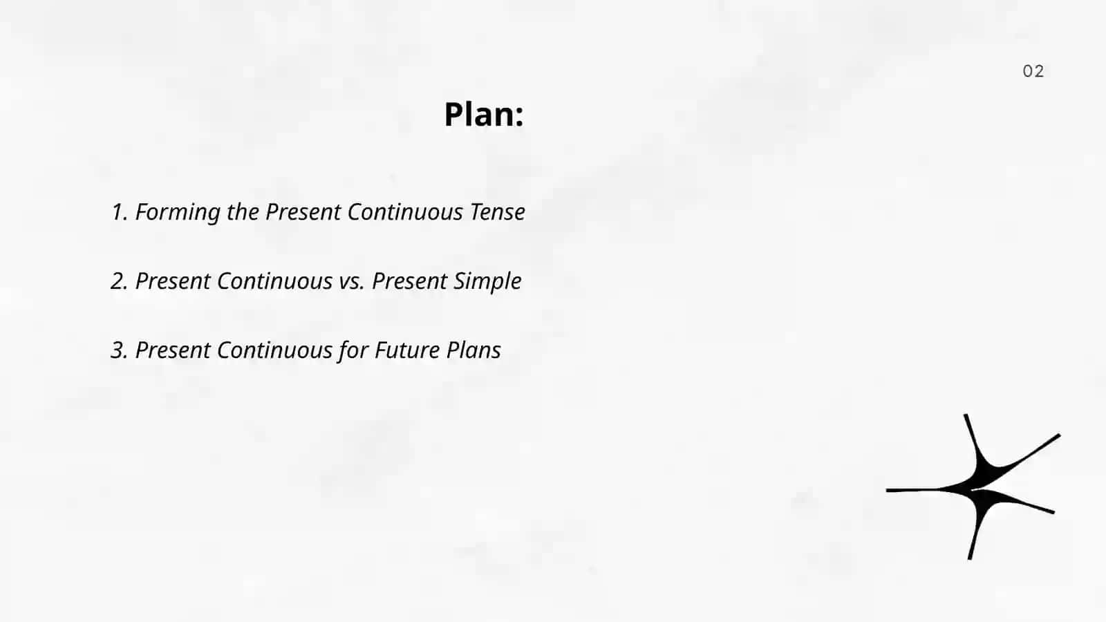 Present continuous tense 2