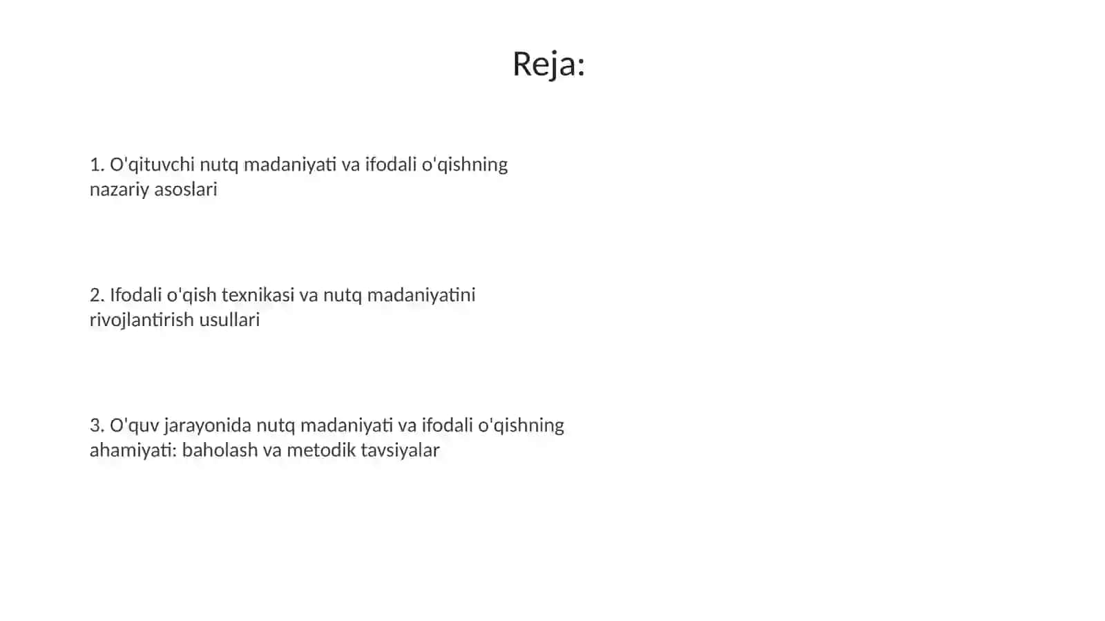 Tarbiyachi nutq madaniyati va ifodali o`qish 2