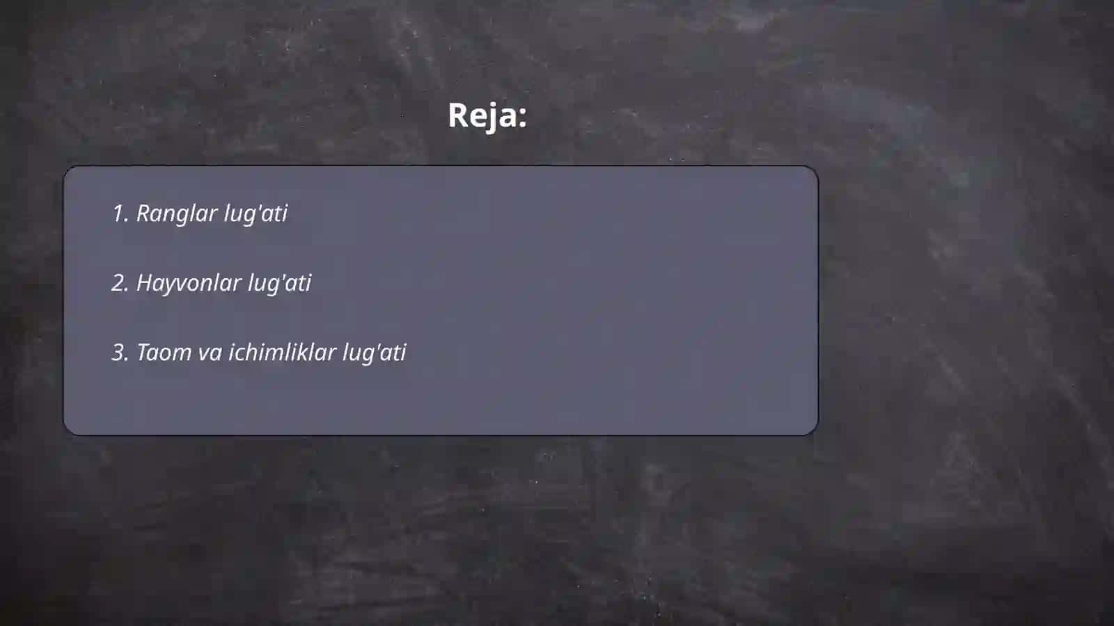 Ranglar lug'ati 2
