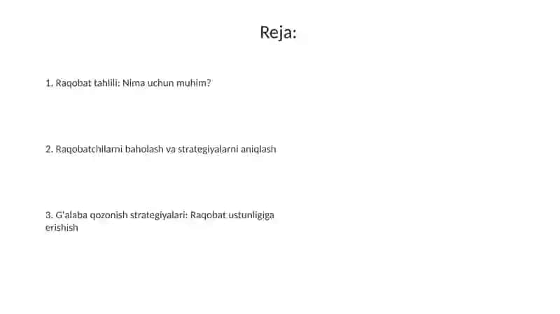 Raqobatchilar tahlili sport marketingida 2