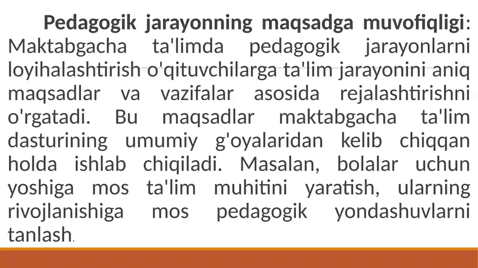 Pedagogik jarayonlarni loyihalash fanini o'qitish 2