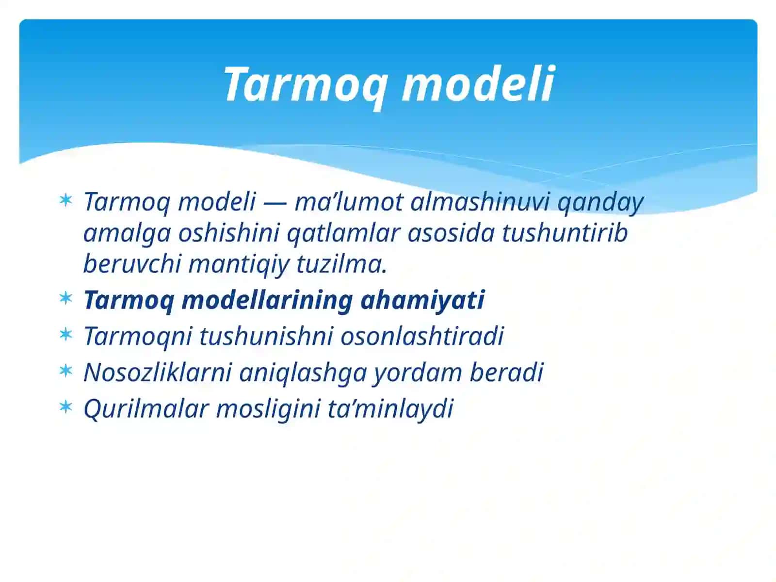 OSI va TCP-IP tarmoq modellari 2